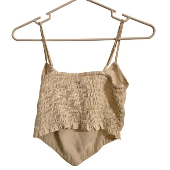 ♡ Wild Fable Cream Lace Trim Handkerchief Crop Top - XS ♡ - Picture 3 of 6